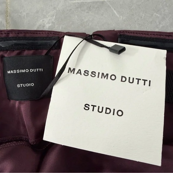 Women’s Massimo Dutti Studio Spaghetti Strap High Slit Formal Dress 9276 Medium - Picture 10 of 16